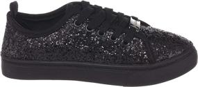 img 3 attached to 👟 Bebe Girls Glitter Sneakers: Stylish Lace-Up Low Top and High Top Fashion Trainers, with 26 Accessories