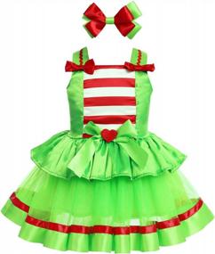 img 4 attached to Костюм тигра для маленьких девочек, костюм принцессы на день рождения, Хэллоуин, Рождество, тематическая вечеринка, нарядное платье