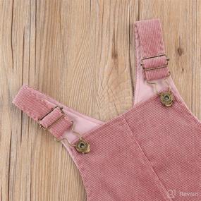 img 2 attached to Cute YURIO Corduroy Strap Pocket Bib Overalls Dress Pinafore Suspender Skirt for Infant Toddler Baby Girl Fall Winter Outfits