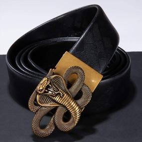 img 3 attached to 👔 Dubulle Designer Leather Adjustable Automatic Belt: Superior Style and Functionality