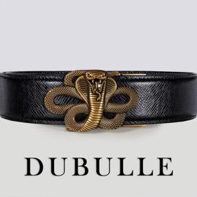 img 1 attached to 👔 Dubulle Designer Leather Adjustable Automatic Belt: Superior Style and Functionality