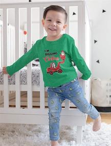 img 2 attached to 🚜 Adorable Tractor Ugly Christmas Sweater Kids Sweatshirt - Perfect for Little Ones Who Love Digging!