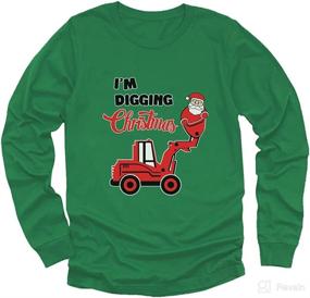 img 4 attached to 🚜 Adorable Tractor Ugly Christmas Sweater Kids Sweatshirt - Perfect for Little Ones Who Love Digging!