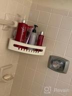 img 1 attached to White Suction Cup Corner Shower Caddy - Removable Bathroom Storage Organizer For Shower Or Kitchen - Wall Mounted Shower Shelf In Plastic By LUXEAR review by Rail Basri