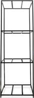commercial grade heavy-duty wheel display rack for wheels up to 20 inches - topline products 3-cube showroom fixture with 200lbs capacity, stylish black finish - 23” w x 70.5” h x 23” d (c450) logo