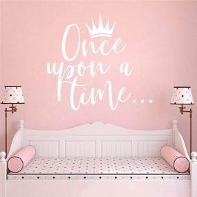 img 2 attached to 👑 JURUOXIN Crown Wall Sticker Art Vinyl: A Tale of Princesses for Kids' Nursery Decor - House Interior Design Enhancement, White, 42X38CM