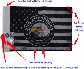 img 2 attached to Hot Rides Durable Motorcycle Flag - 2nd Amendment Design - My Gun Permit - 6 x 9 Inch