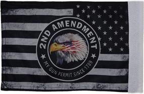 img 3 attached to Hot Rides Durable Motorcycle Flag - 2nd Amendment Design - My Gun Permit - 6 x 9 Inch