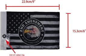 img 1 attached to Hot Rides Durable Motorcycle Flag - 2nd Amendment Design - My Gun Permit - 6 x 9 Inch