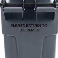 customizable tc7 trash can stickers – personalize with your street address and name for easy return logo