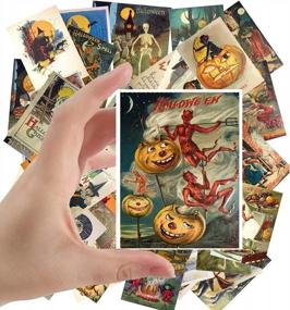 img 2 attached to Stickers (8Pics 2.5"X3.5"Ea) Vintage Halloween Poster Witch FLONZ Craft