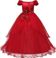 ttyaovo applique wedding birthday princess girls' clothing ~ dresses logo