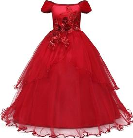 img 4 attached to TTYAOVO Applique Wedding Birthday Princess Girls' Clothing ~ Dresses