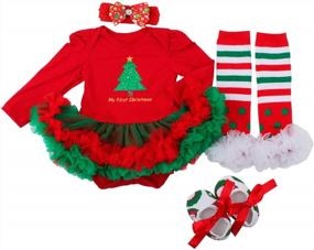 img 3 attached to Cute And Festive: Slowera Baby Girls' Christmas Outfits For The Holidays
