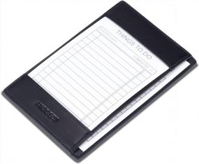 img 1 attached to Stay Organized In Style With HISCOW'S Italian Calfskin Leather Note Jotter