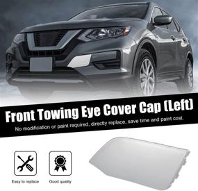 img 3 attached to 🔩 X AUTOHAUX Silver Tone Bumper Tow Hook Cover Cap for Nissan Rogue 2017-2020 - Replacement 622A0-6FL0H 622A0-6FV0H