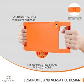 img 2 attached to IOgrapher IPad Case With Handles For Video And Photography, Fits Apple IPad Mini 4Th, 5Th & 6Th Gen | Stabilizer Holder Mount For Professional Output - Orange