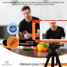 img 1 attached to IOgrapher IPad Case With Handles For Video And Photography, Fits Apple IPad Mini 4Th, 5Th & 6Th Gen | Stabilizer Holder Mount For Professional Output - Orange