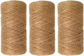 img 4 attached to 2Mm Natural Jute Twine String Rolls For Crafts, Gift Wrapping, Picture Display And Gardening - 1000 Feet (C. 333 Yards)