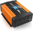 ampeak 1500w power inverter with 3 ac outlets, 6.2a usb ports, cigarette lighter port, and 16 safe protections - convert 12v to 110v for all your power needs logo