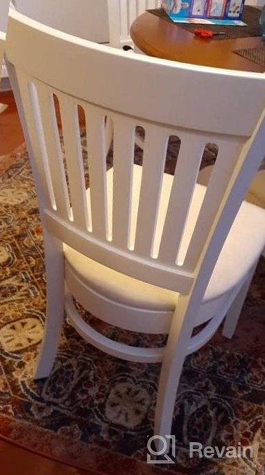 img 1 attached to Transform Your Dining Room With BUYUE'S Fast Installation Chair Covers Set Of 4 In Navy Blue review by Alex Tinker