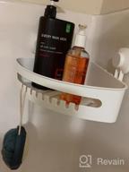 img 1 attached to White Suction Cup Corner Shower Caddy - Removable Bathroom Storage Organizer For Shower Or Kitchen - Wall Mounted Shower Shelf In Plastic By LUXEAR review by Ben Jacobson
