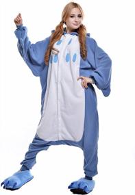 img 1 attached to Unisex Adult Animal Onesie Pajamas Costume Plush Cosplay Jumpsuit By NEWCOSPLAY