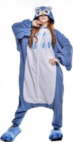 img 4 attached to Unisex Adult Animal Onesie Pajamas Costume Plush Cosplay Jumpsuit By NEWCOSPLAY