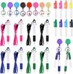32-piece nurse pen set with permanent markers, ball pens, and retractable clips - multicolor nursing pen pack ideal for badge use logo