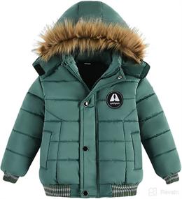 img 4 attached to 🧥 AMIYAN Toddler Winter Snowsuit Coat – Hooded, Thickened, Warm Outerwear for Boys and Girls