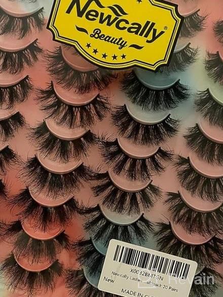 img 1 attached to Get The Perfect Look With Newcally False Eyelashes - 20 Pairs Of Mink D-Curl Strip Lashes For A Natural And Fluffy Wispy Effect review by Russell Robertson