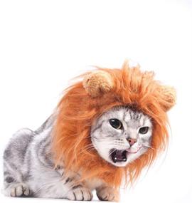 img 4 attached to 🦁 GALOPAR Halloween Pet Costume Lion Mane Wig for Cats and Small Dogs - Cat Apparel for Parties, Photo Shoots, Entertainment, and Cosplay