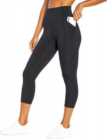 img 4 attached to High Rise Capri Legging With Pockets For Women By Marika