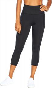 img 3 attached to High Rise Capri Legging With Pockets For Women By Marika