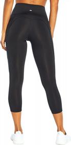 img 1 attached to High Rise Capri Legging With Pockets For Women By Marika