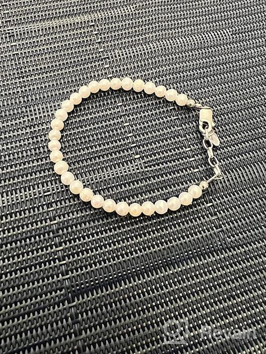 img 1 attached to 💍 Sterling Silver Cultured Bracelet: Perfect Girls' Jewelry for Children review by Fernando Marshall