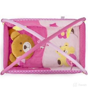 img 1 attached to 🎀 Pink Baby Play Gym & Activity Mat with Hanging Educational Toys for Girls - Ideal for Tummy Time, Infants, Toddlers, and Newborns aged 0-12 months