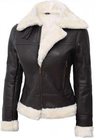 img 2 attached to Оставайтесь шикарными и уютными с женскими зимними куртками из натуральной кожи Blingsoul'S