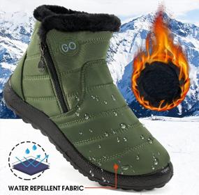 img 2 attached to Stay Cozy And Dry With DUOYANGJIASHA Womens Waterproof Snow Boots - Fur Lined Winter Shoes For Comfortable Outdoor Style