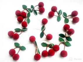 img 2 attached to Vibrant Cherry Garland (2 Strings x 6.6 ft) - DIY Fruit Hanging for Kid's Bedroom Decoration, Baby Shower, and Party Favors