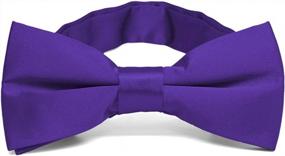 img 1 attached to Men'S Pre-Tied Adjustable Band Collar Bow Tie - Tiemart