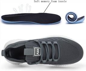 img 2 attached to Испытайте комфорт и стиль с женской спортивной обувью Akk - легкой теннисной обувью с эффектом памяти для спорта, тренажерного зала, бега и бега