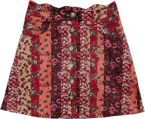 img 2 attached to 👚 Amy Byer Sunset Medium Girls' Clothing Button Skirts & Skorts