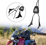 oxmart motorcycle detachable black sissy bar passenger seat with skull print: compatible with 2004-up harley sportster xl 883 1200 logo