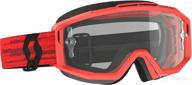 🔴 scott dark red split otg goggle with clear works lens - model 285537-0084113 logo