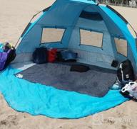 img 1 attached to Instant Beach Sun Shelter: Enjoy The Outdoors With Easy Go Umbrella Tent! review by Scott Yenson