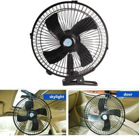 img 3 attached to 🔌 MASO 10-inch 24V Car Truck Home Electric Air Fan - 2 Speed Airflow Desk Fans with Clip - Improved SEO