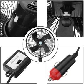 img 1 attached to 🔌 MASO 10-inch 24V Car Truck Home Electric Air Fan - 2 Speed Airflow Desk Fans with Clip - Improved SEO