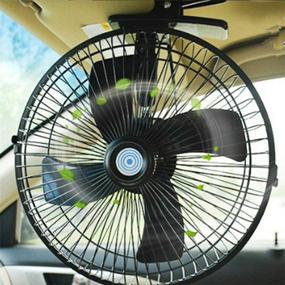 img 4 attached to 🔌 MASO 10-inch 24V Car Truck Home Electric Air Fan - 2 Speed Airflow Desk Fans with Clip - Improved SEO