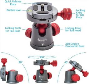img 2 attached to Tripod Ball Head Mount With 360 Degree Swivel And Bubble Levels For DSLR Camera, Tripod, Monopod & More!